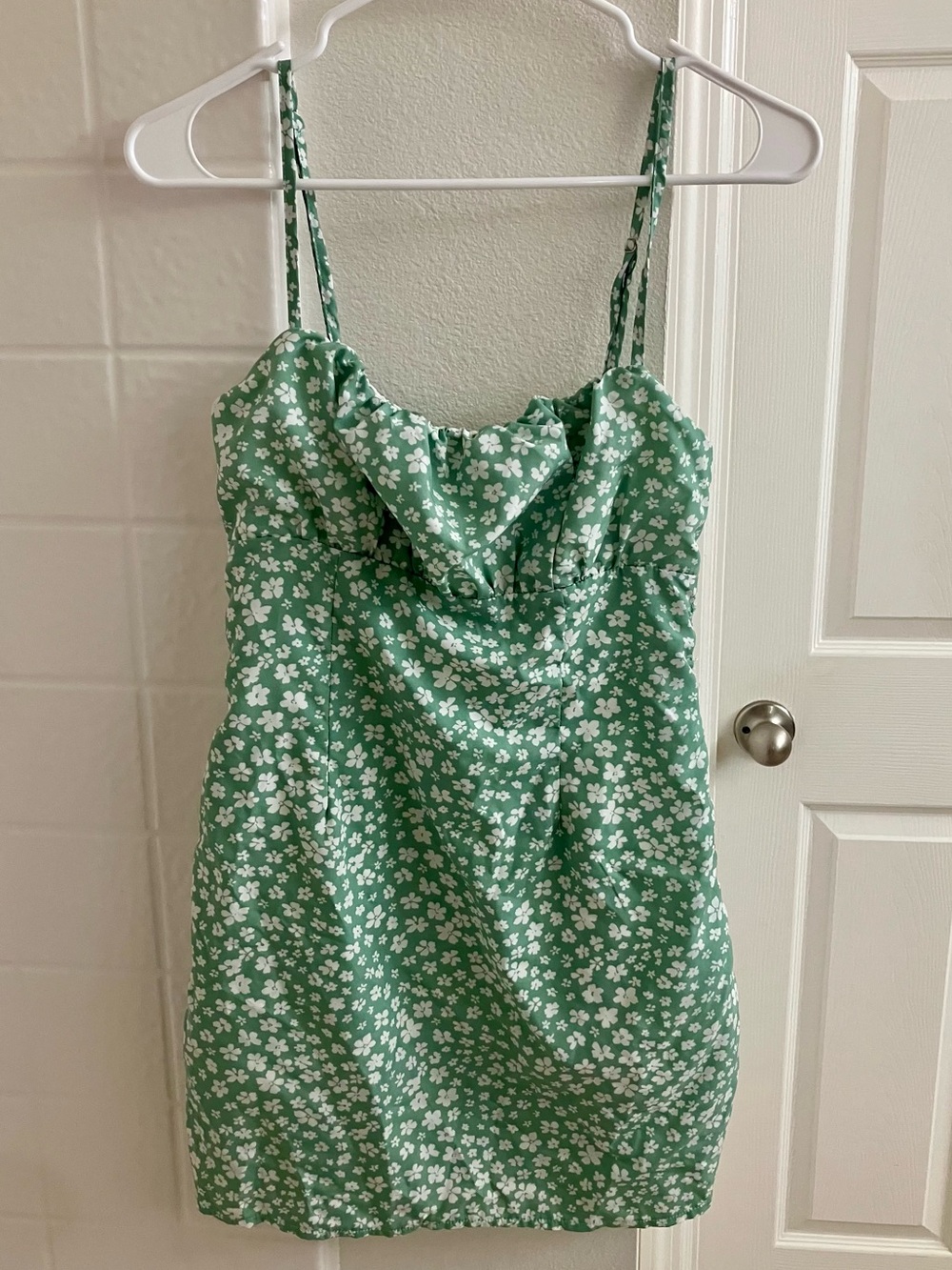 Princess Polly Green Floral Cami Dress - Size 6